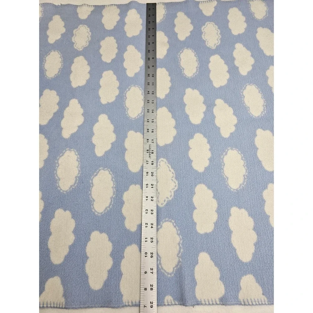 Pottery Barn Kids Cloud Fleece Baby‎ Blanket Blue White Soft Comfort